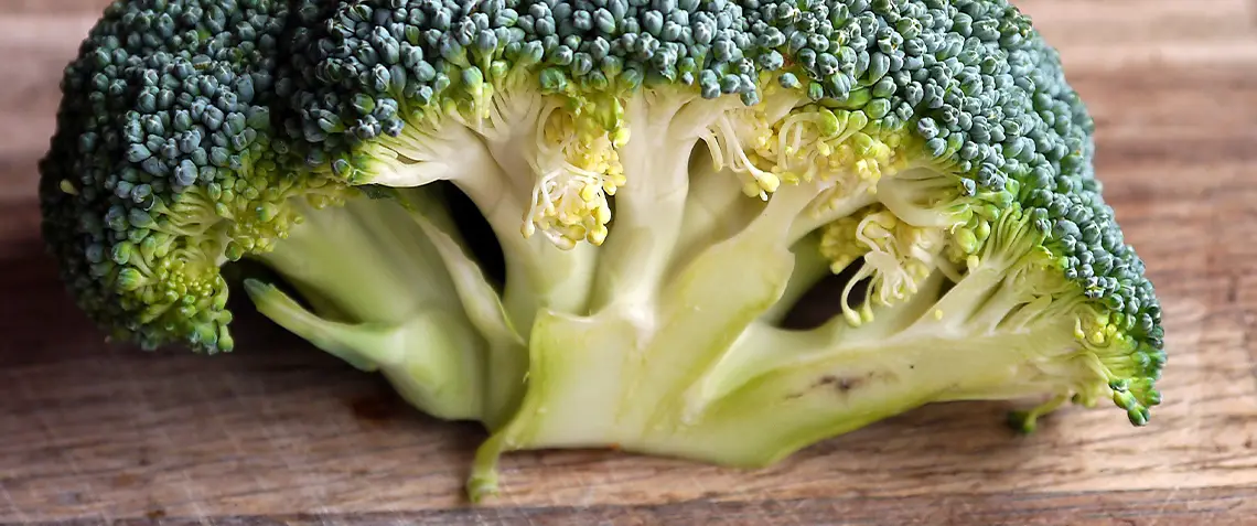 Broccoli op tafel